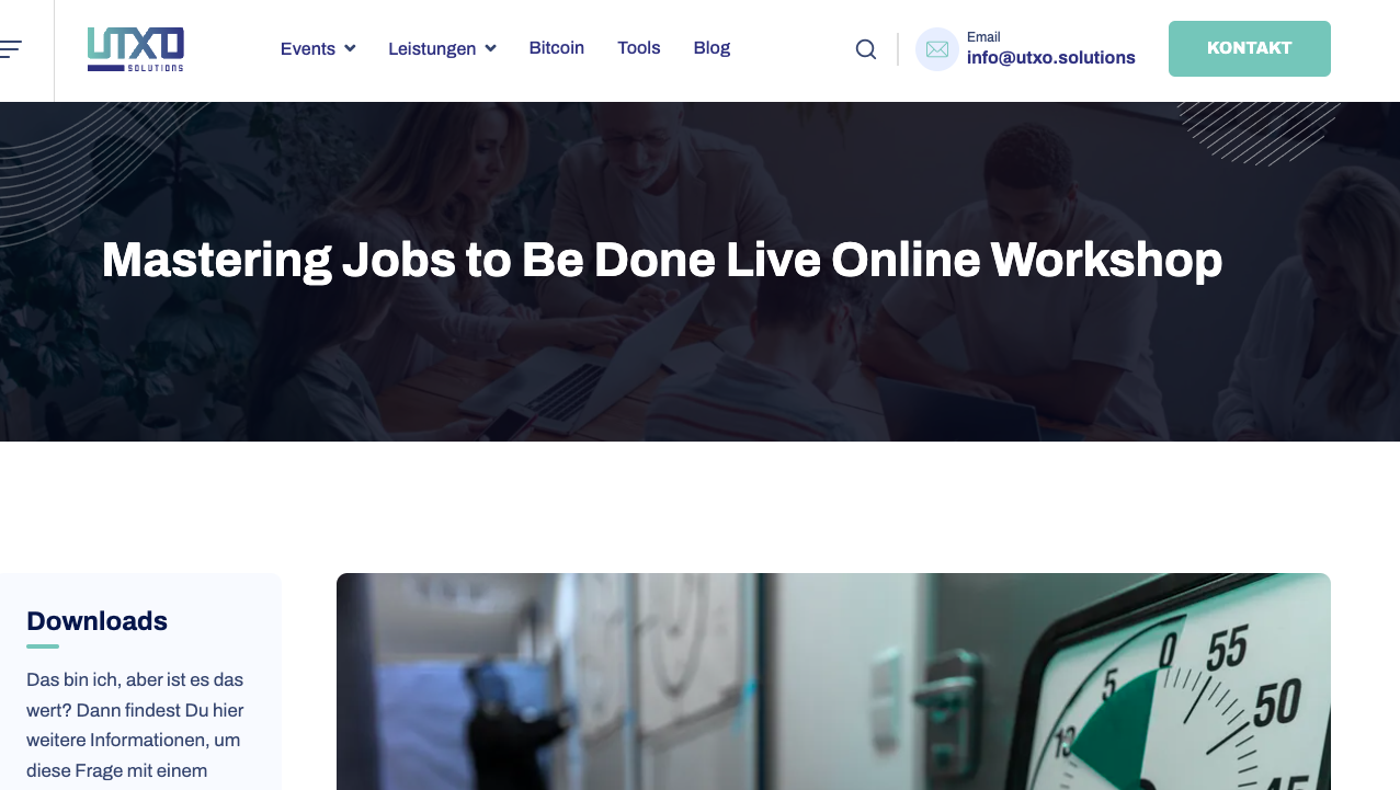 UTXO-Mastering Jobs to be done Onlinekurs