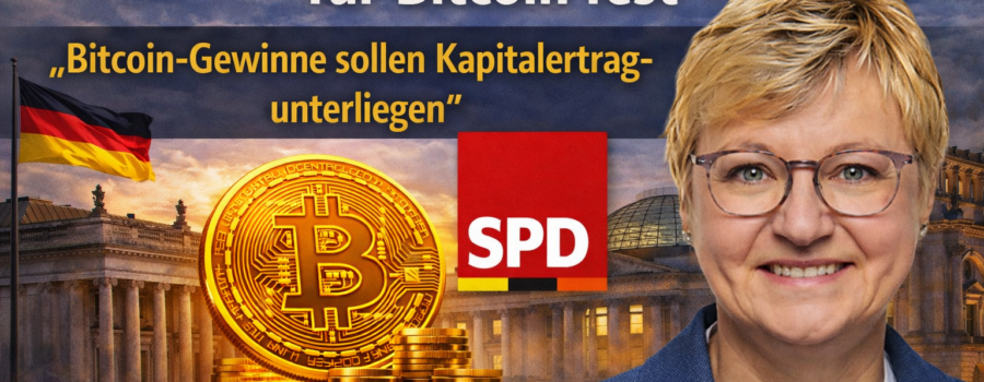SPD hält an Steuerplänen für Bitcoin fest. Frauke Heiligenstadt (SPD) sagt: Bitcoin Gewinne sollen Kapitalertrag unterliegen.