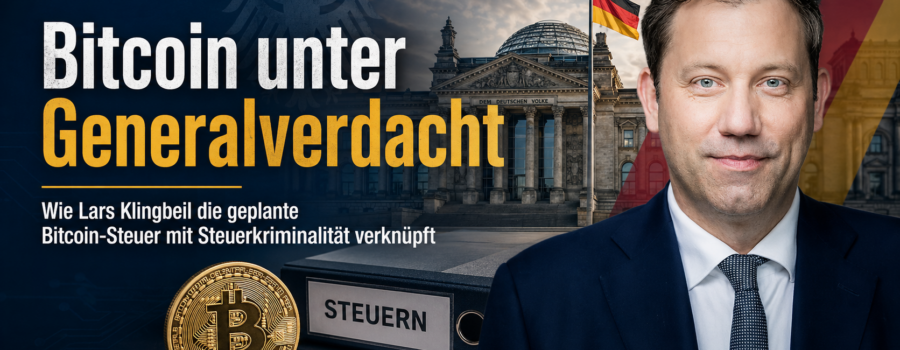 Bitcoin unter Generalverdacht Wie Lars Klingbeil die geplante Bitcoin-Steuer mit Steuerkriminalität verknüpft