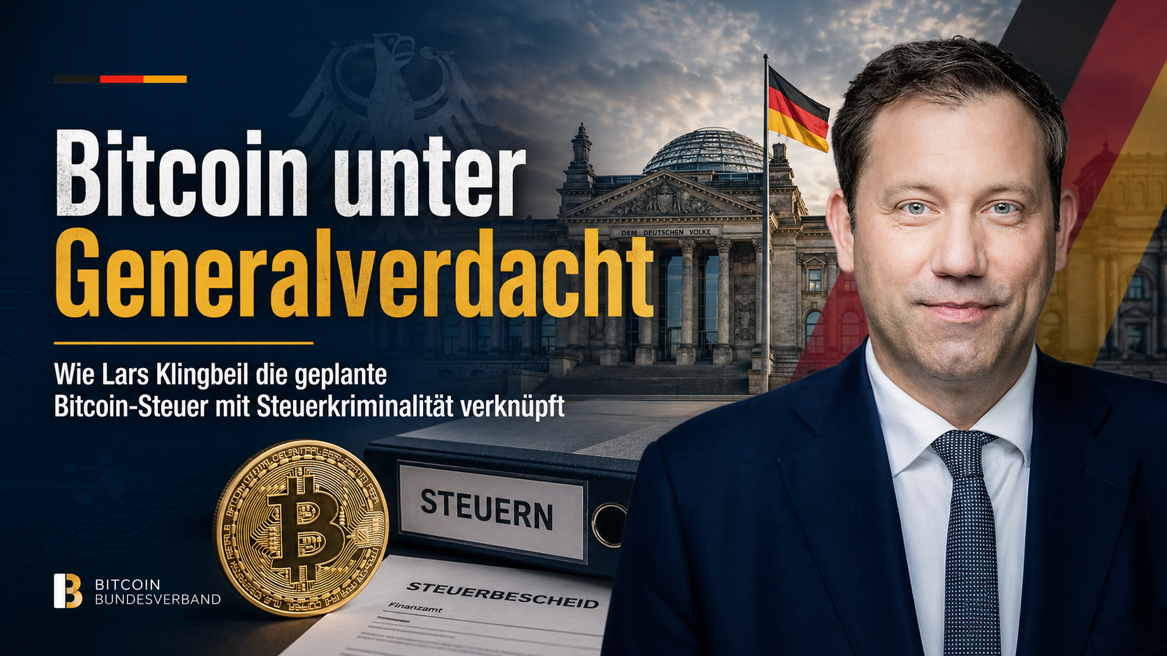 Bitcoin unter Generalverdacht Wie Lars Klingbeil die geplante Bitcoin-Steuer mit Steuerkriminalität verknüpft