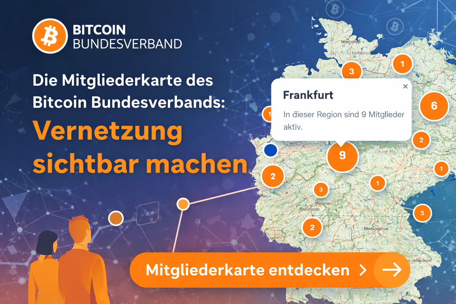 Mitgliederkarte des Bitcoin Bundesverbands entdecken