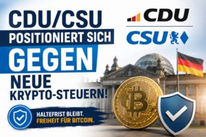 CDU:CSU positioniert sich gegen neue Krypto-Steuern